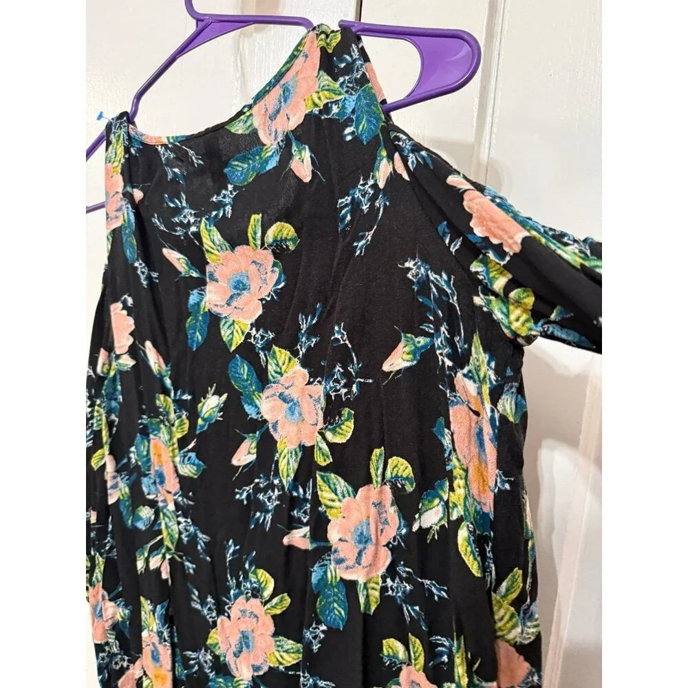 Xhilaration women size, large floral long sleeve dress - Picture 8 of 9